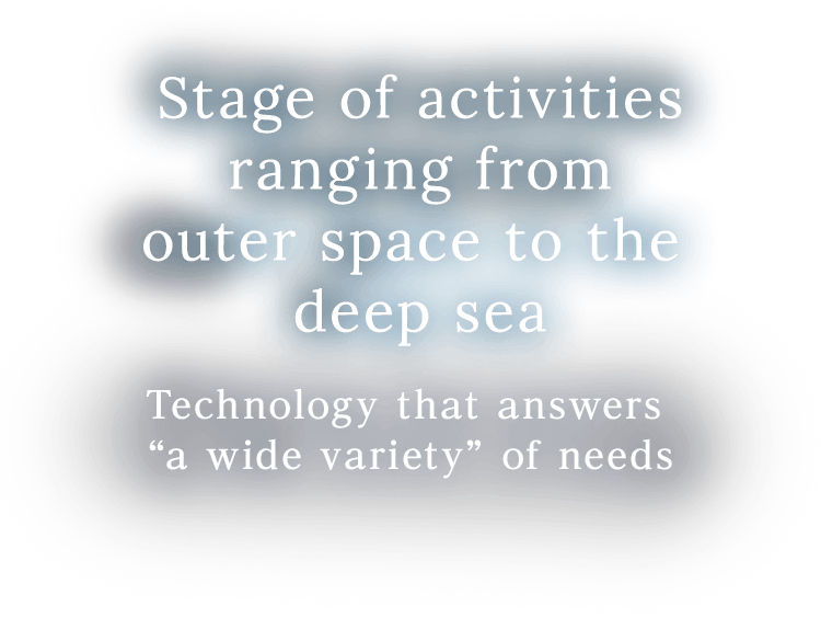 Stage of activities ranging from outer space to the deep sea. Stage of activities ranging from outer space to the deep sea
